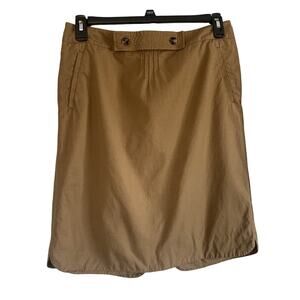 Piazza Sempione Tan Pencil Skirt Lined Size 42 (US 10 Waist 32) Italy